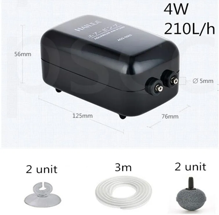 ACO-5501 ACO-5503 ACP-5504 ACO-5505 Регулируемый аквариума кислородный насос крайне низкий уровень шума дизайн двойной объем воздуха - Цвет: ACO-5503 A SET