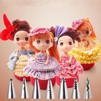 7pcslot stainless steel one piece molding flower icing piping nozzles tips pastry cake baking tool