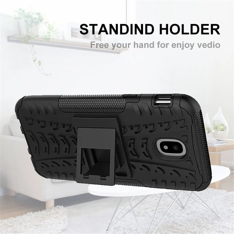 Thouprt Shockproof Case For Samsung Galaxy J3 J5 J7 2017 Stand Hard Cover Cases 2018 Pro J730 J530 J330 | Мобильные телефоны и