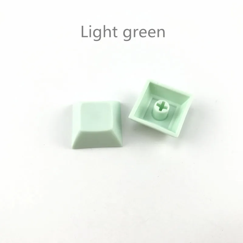 Прохладный Джаз pbt keycap dsa 1u смешанный цвет зеленый желтый синий белый прозрачный колпачки для игр механическая клавиатура - Цвет: light green