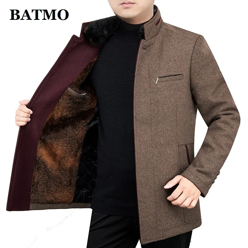 Новое поступление 2020 зимнее высококачественное шерстяное пальто BATMO с