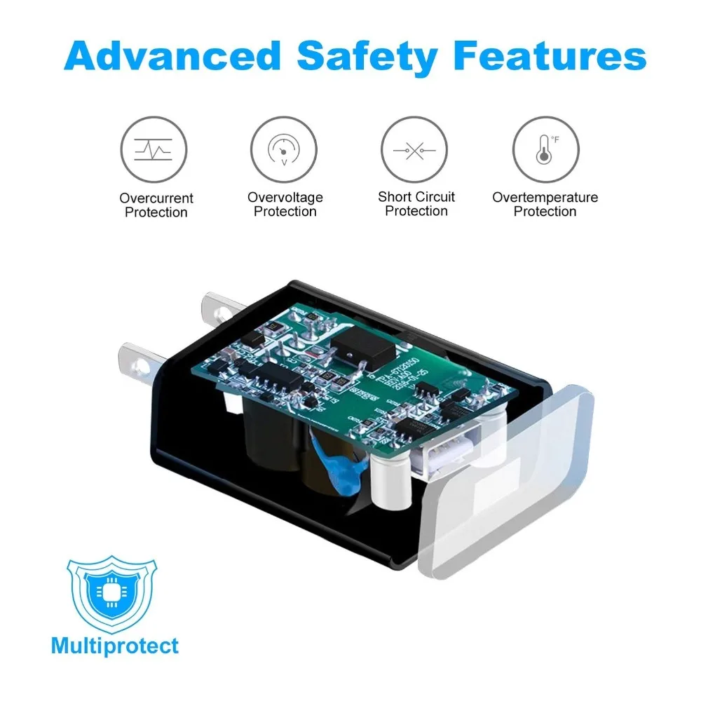 3 Pack быстрое зарядное устройство 0 USB Wall переходник для зарядного устройства 18 Вт