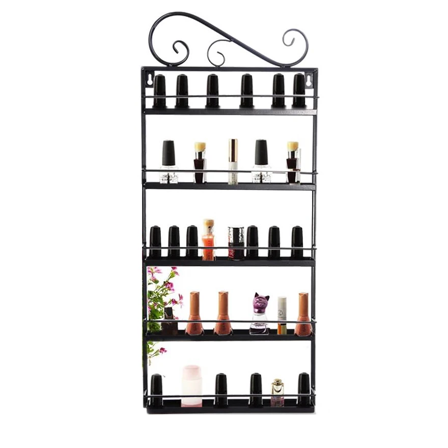 5 многоярусный Железный арт полка для лака ногтей настенный держатель телефона