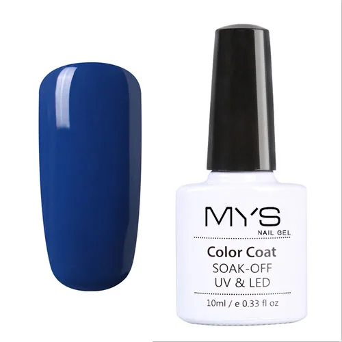 MYS 10ml Nail Polish Lacquer UV LED Lamp Drying Magic Blue Color Top Base Coat Needed Soak-off Gel Pick 1 | Красота и здоровье