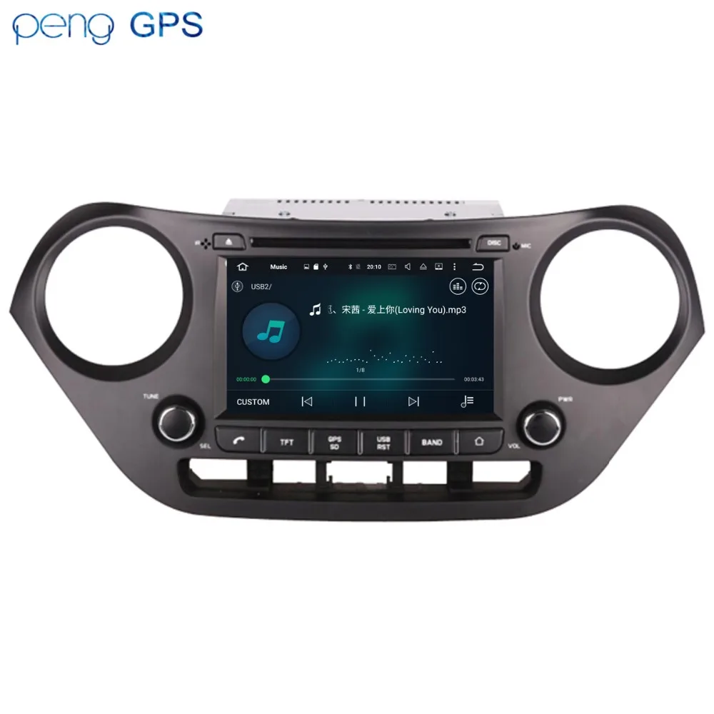 Автомобильный стерео Android 8 1 для hyundai I10 2013 + навигация в автомобиле gps