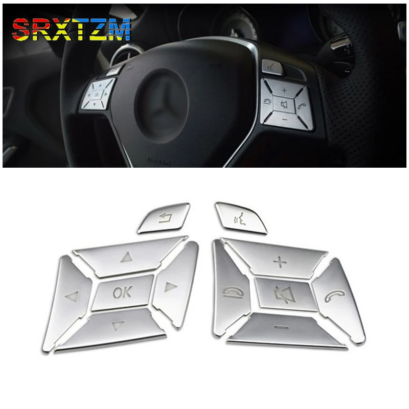 12 шт. наклейки на панель рулевого колеса консоли Mercedes Benz A B W176 W246 C E W204 SLK ML GL W166 SL CLA