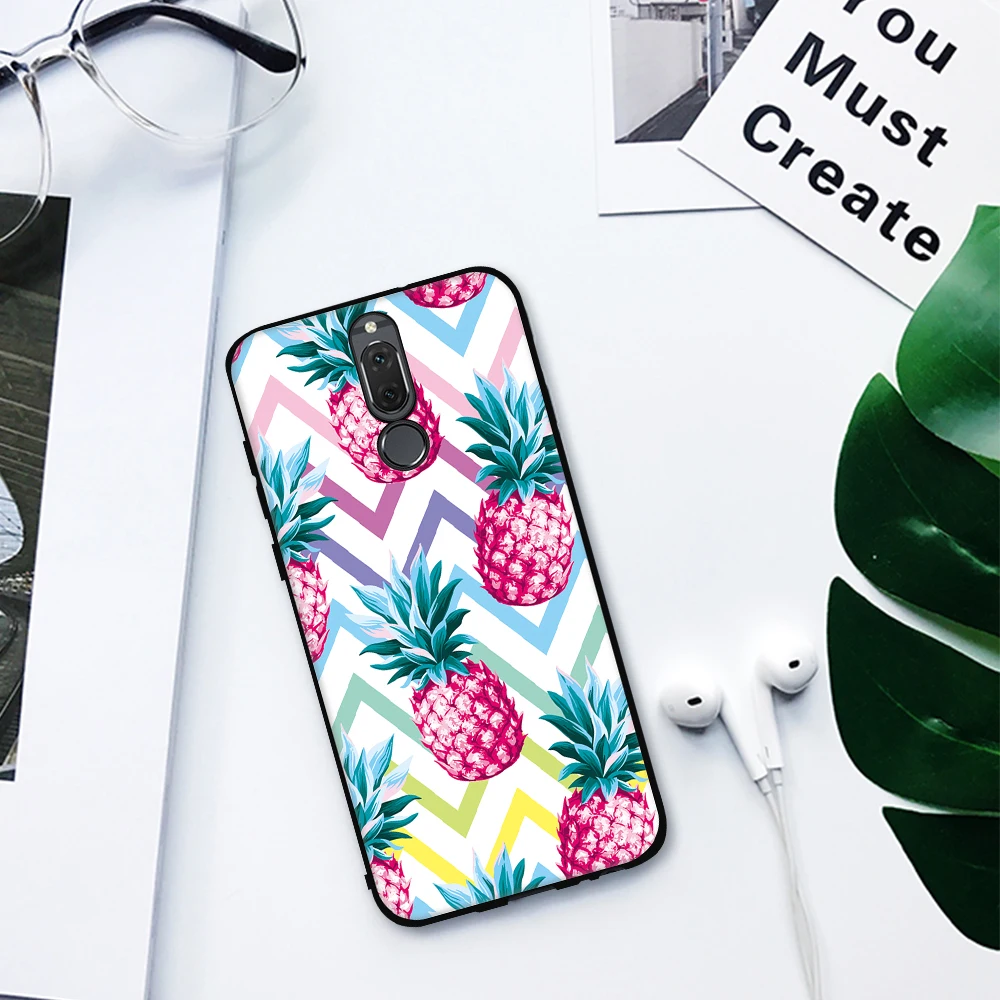 Черный ТПУ чехол для телефона huawei P20 P10 Pro mate 10 Lite P8 P9 Lite для Honor 8 9 Lite Y9 Enjoy 8 Plus чехол с кошками - Цвет: 09