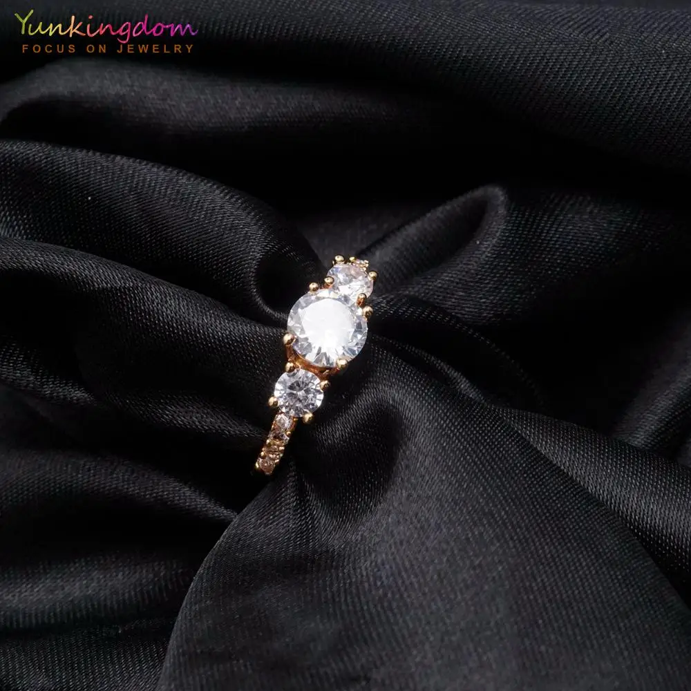Yunkingdom Модные кольца для женщин модные оптовые серии круглые Кристаллы ювелирные изделия женские кольца