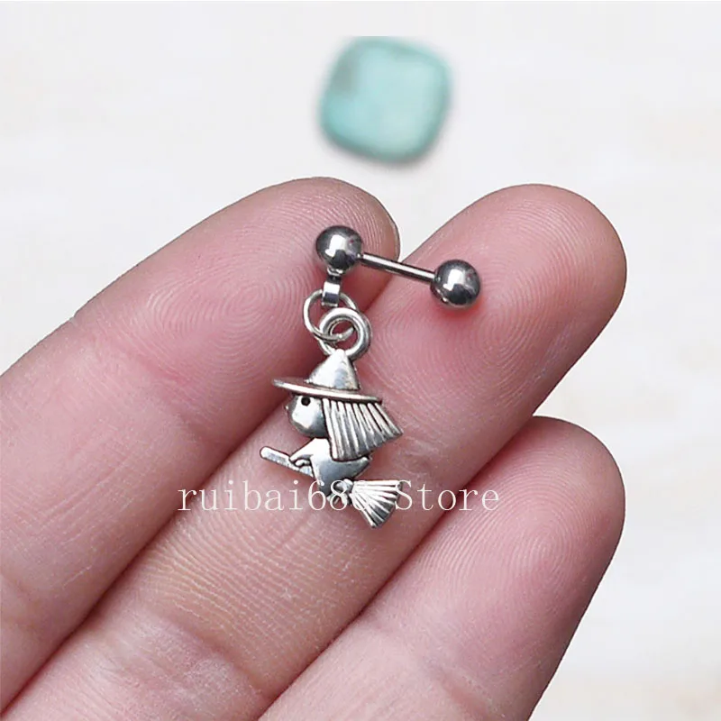 Серьги гвоздики ручной работы 2 шт.|helix piercing|piercing tragustragus earrings |