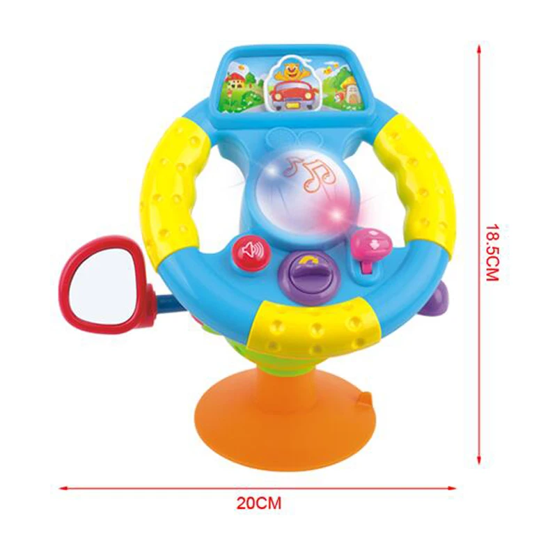 Детская игрушечная машинка обучающая вождение рулевое колесо воспроизведение