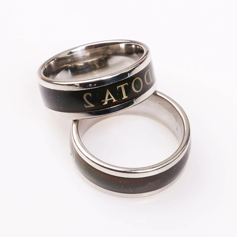 Новый Нержавеющая сталь DOTA 2 кольцо изменить цвет модные женские для мужчин