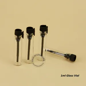 500 шт.лот Высококачественная стеклянная бутылка 1 мл мини 1cc пустые образцы стеклянные флаконы для духов маленькая 1 г многоразовая упаковка