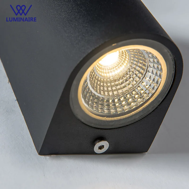 VW 10W LED outdoor wall lamp aluminium waterproof light for garden decor cylinder sconce fixture porch in black | Лампы и освещение
