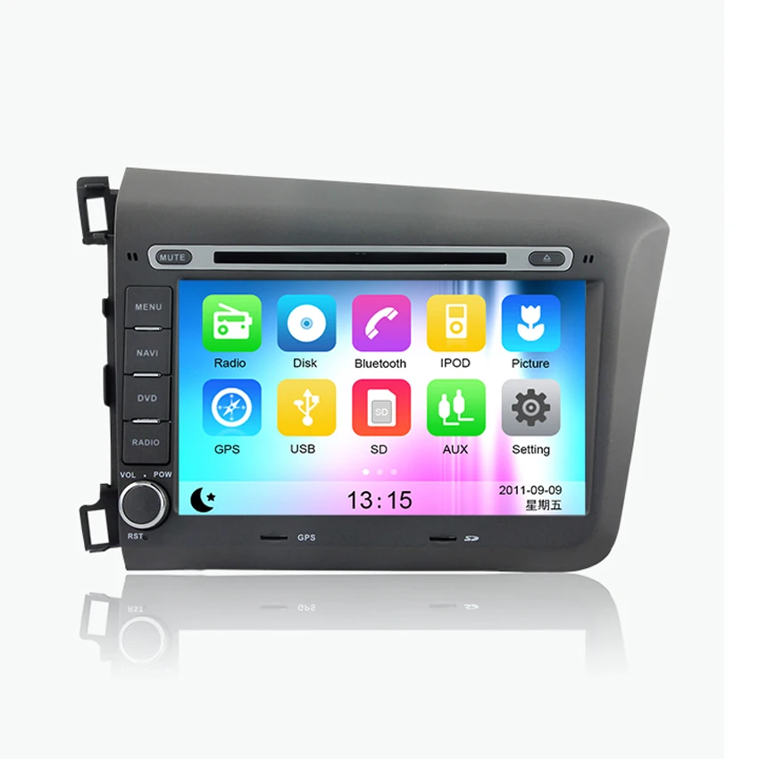Liislee Android автомобильный Bluetooth стерео gps навигация Автомобильный плеер для Honda CIVIC Мультимедиа Аудио Видео Радио Мульти-сенсорный экран