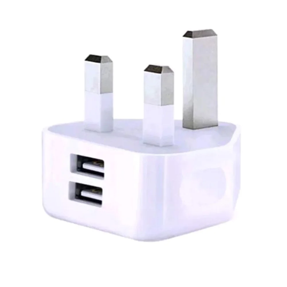 Новое настенное зарядное устройство адаптер двойной USB UK 3 Pin вилка дорожная