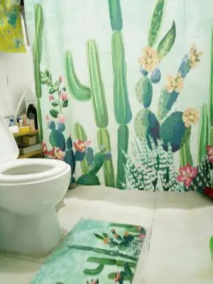 Прямая поставка кактус печать занавески для душа водонепроницаемый Mildewproof
