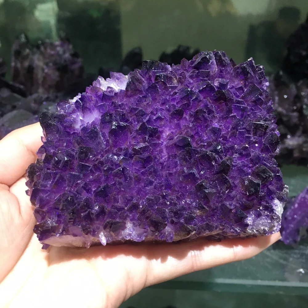 

500g Naturally beautiful purple quartz clusters