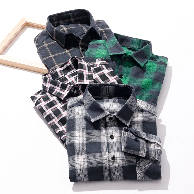 2019 фланелевая рубашка в клетку клетчатая новая осенне-Весенняя Chemise Homme мужские