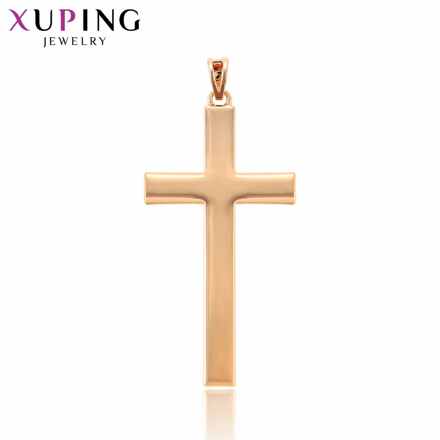 Xuping роскошный Jesus Seris Ожерелье Подвеска-крестик религиозная серия розовое золото цвет модные украшения для женщин S111, 6-33438