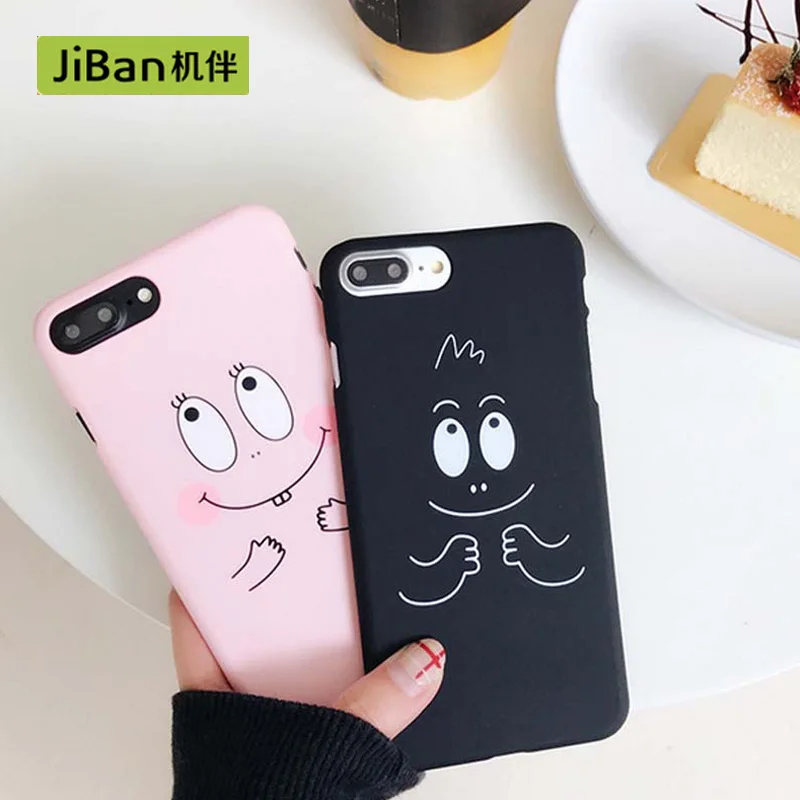 Jiban для iPhone 7 8 Plus милый мультфильм Баба папа тонкий Матовый Телефон чехол 6 S plus