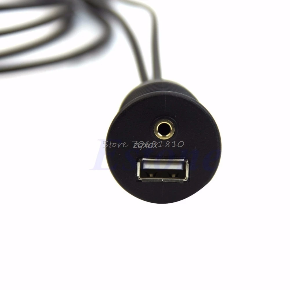 Новый утапливаемый автомобильный приборной панели USB порт/3 5 мм аудио штекер + 2