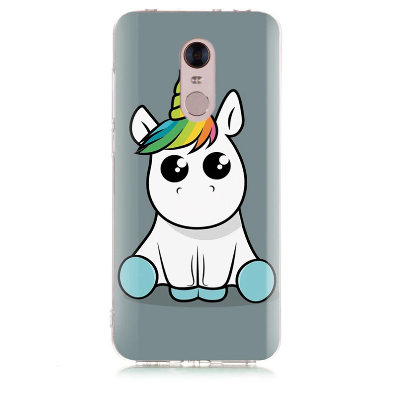 Чехол для Xiaomi Redmi 4X Note 3 Mi A1 4 Pro 4A 5 6 6pro 5A 6A TPU мягкий милый чехол с рисунком единорога