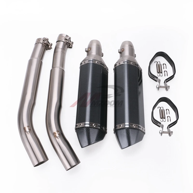Motorcycle Exhaust Modified Muffler Middle Connector Link Pipe Slip On For Suzuki GSXR1300 2008-2015 Hayabusa GSX1300R | Автомобили и