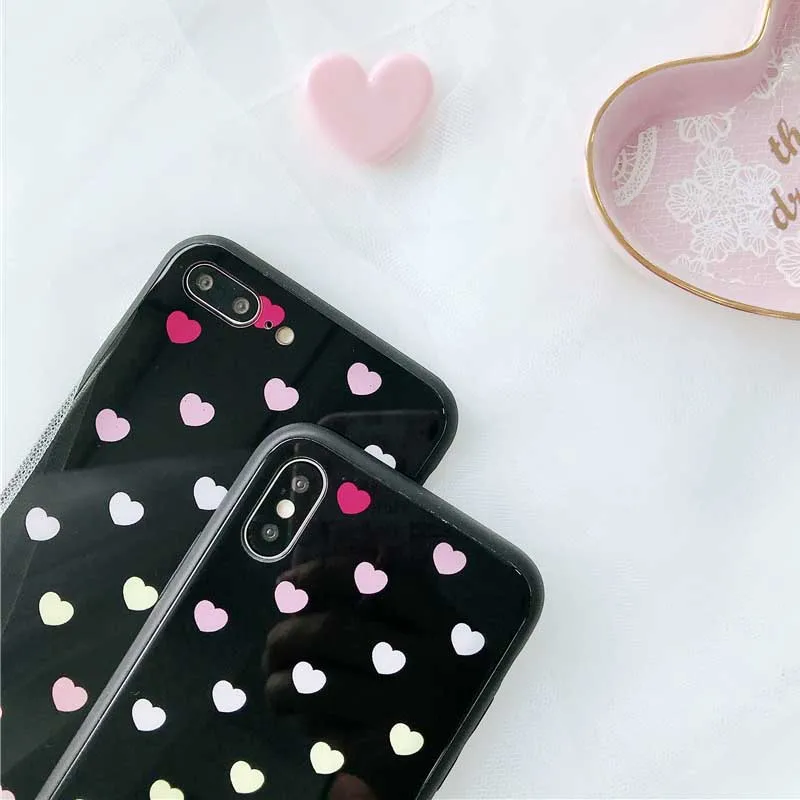 Jiban Love градиент Телефон чехол для iPhone X акриловое стекло основа iphone 6S 6plus 7 8 плюс