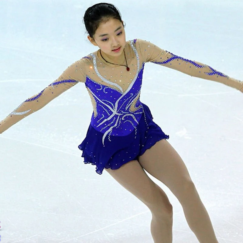 

Girls and Women Customization Figure Skating Dresses Spandex Ice Skating Dresses For Competition Color Can Be Chosen By Itself