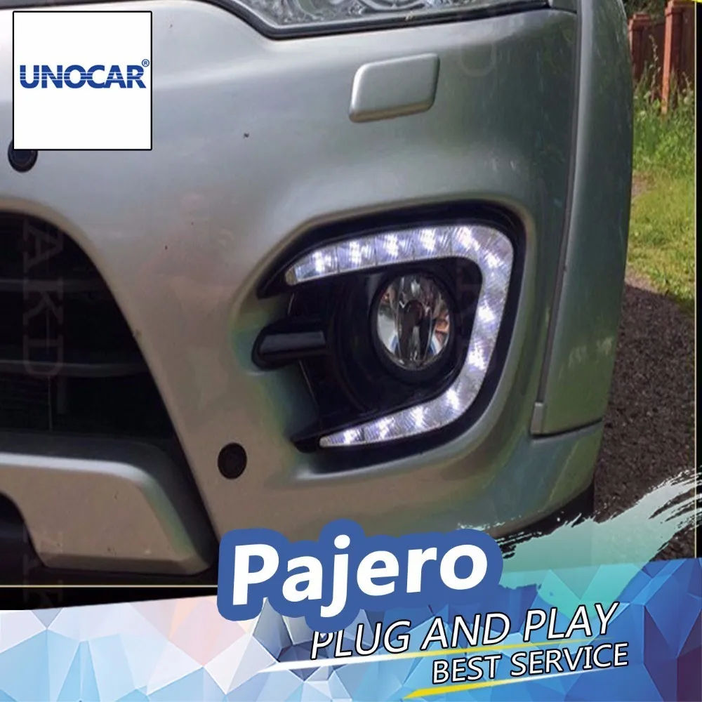 Светодиодные дневные ходовые огни UNOCAR для Mitsubishi Pajero Sport 2013 2014 2015 противотуманная
