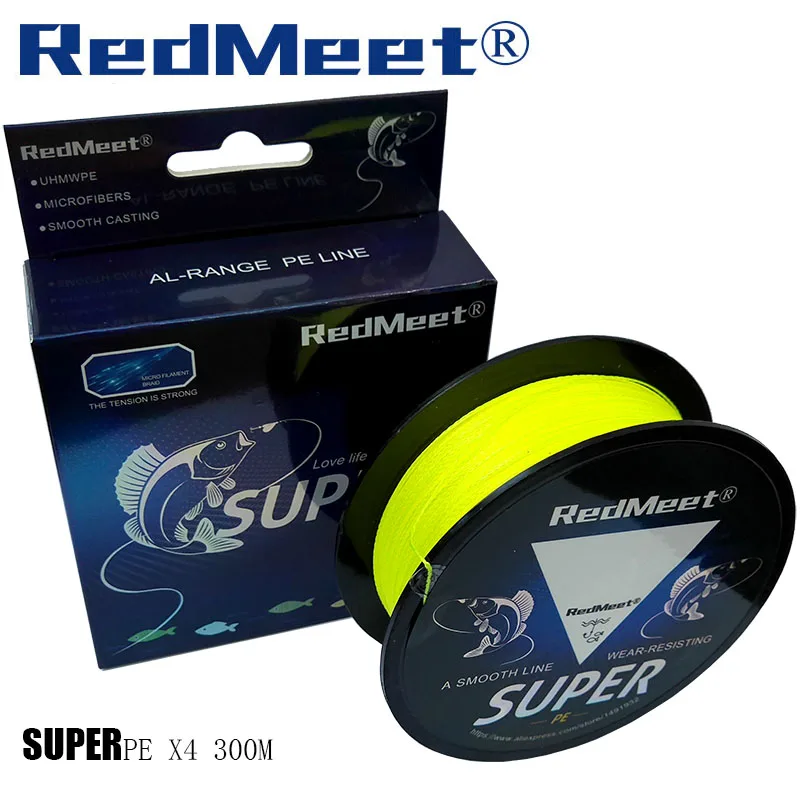RedMeet Новая серия супер рыболовная леска 300 м 12 83LB плетеная гладкая