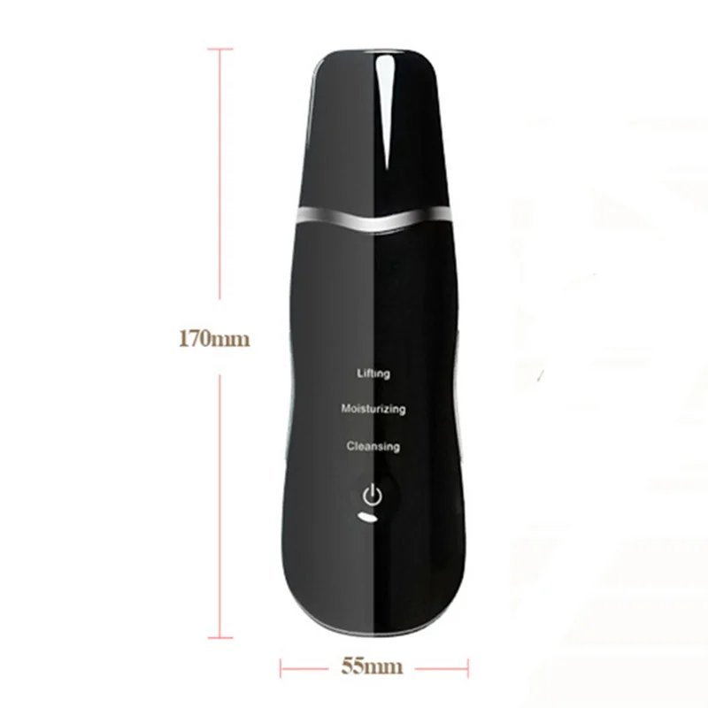 

USB Rechargeable Portable Ultrasonic Skin Scrubber Deep Clean Vibration Facial Exfoliator Peeling Massager Cleaner Skin Care