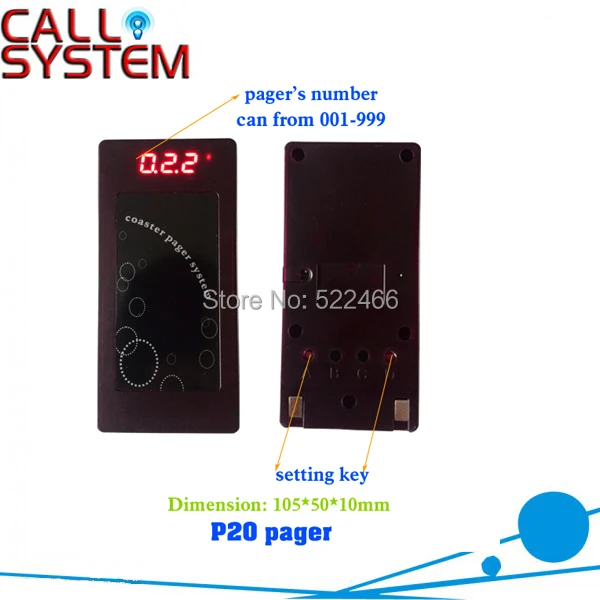Беспроводная Гостевая пейджинговая система с зуммером для ресторана тонкий