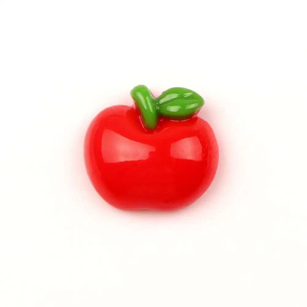 15X11mm-Apples-30pcs 30 шт разноцветные красные кабошоны для фруктов, украшения для скрапбукинга, аксессуары для рукоделия - Цвет: 15X11mm-Apples-30pcs