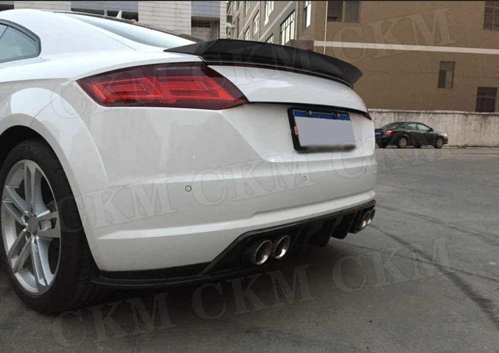 BT Стиль углеродного волокна задний спойлер для Audi TT TTS TTRS FRP задний багажник крылья