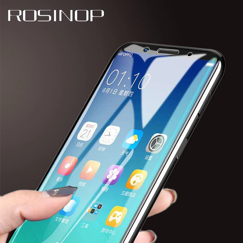 ROSINOP полное покрытие закаленное стекло для MEILAN E3 6T A5 5S Note8 9 Защитная пленка экрана