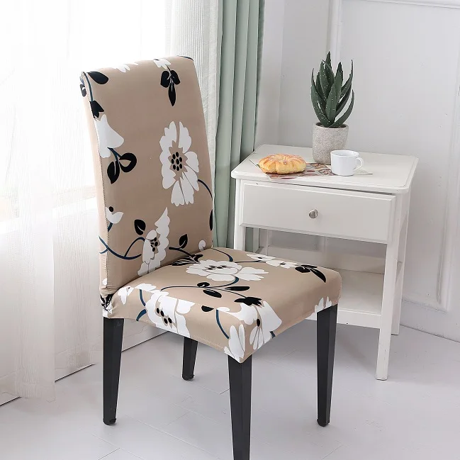 ChairCoversPattern36 Чехлы для обеденных стульев с рисунком для домашнего использования, спандекс для защиты стульев от пятен и грязи - Цвет: ChairCoversPattern36