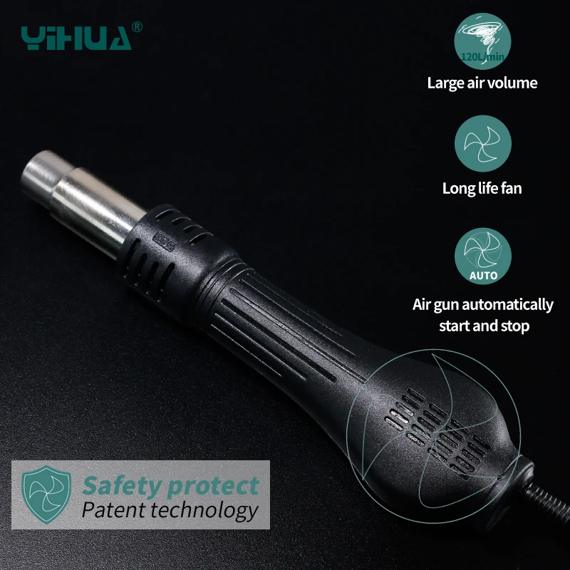 YIHUA 995D Upgrade Vision Hot Air Gun Soldering Station With Imported Iron 2 in 1 Rework For Phone Repair Tool | Инструменты