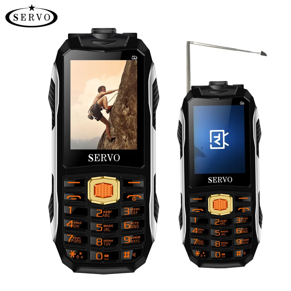 Оригинал 3 sim карты тв мобильный телефон сервопривод Макс. 2 4 дюйма внешний