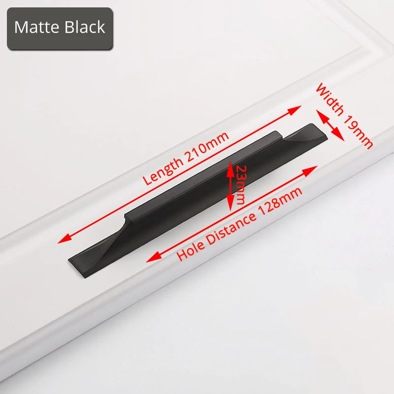 Black 128mm KAK, американский стиль, черные ручки для шкафа, золото, твердый алюминиевый сплав, кухонный шкаф, ручки для выдвижных ящиков оборудование для обработки мебели - Цвет: Black 128mm
