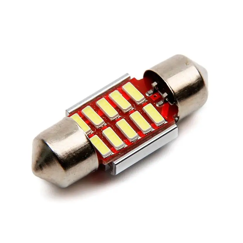 Франшиза Автомобильный свет гирлянда 31 мм 36 39 41 4014 SMD 10LED/12 LED Canbus без ошибок