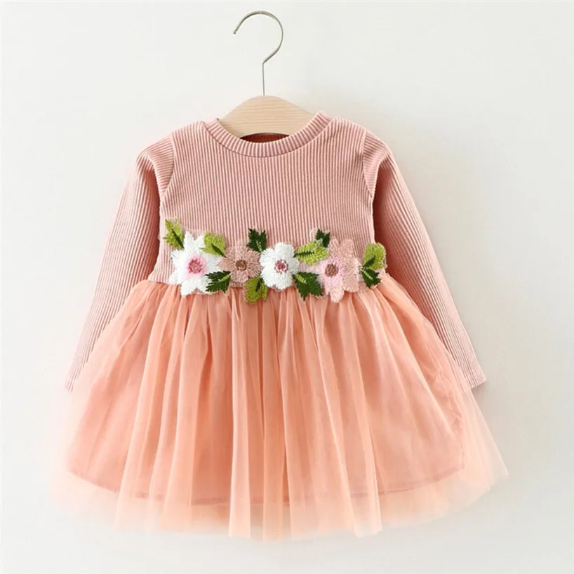 ARLONEET Cute Toddler Baby Girl Floral Tutu Long Sleeve Princess Dress jan29/P | Детская одежда и обувь