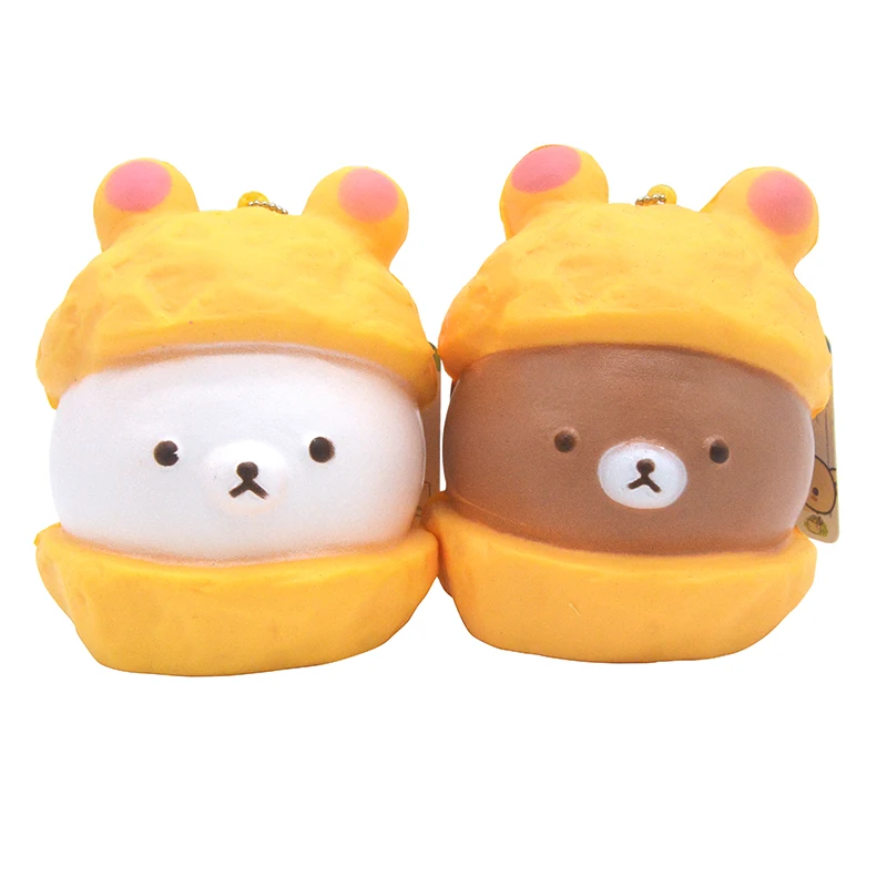 20 шт./лот Kawaii Джамбо колпачок Rilakkuma сжимаемая Кукла мультфильм хлеб ароматическая