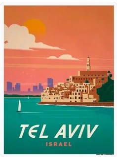 Sabena Israel Travel Tour ретро ВИНТАЖНЫЙ ПЛАКАТ Картина на холсте сделай сам настенная