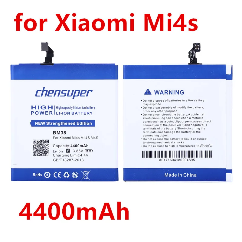 Новый аккумулятор chensuper BM38 4400 мАч для Xiaomi Mi4s Mi 4S M4S +|Аккумуляторы мобильных