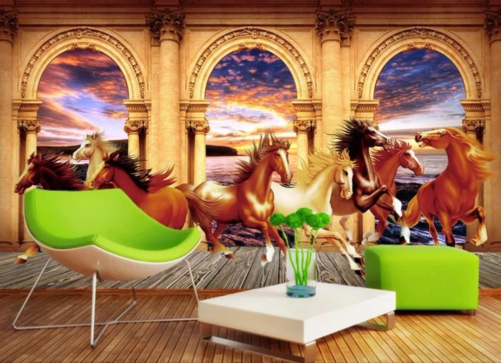 

wall paper for kids room customize horse wall papers home decor living room TV backdrop decoration 3d wall murals