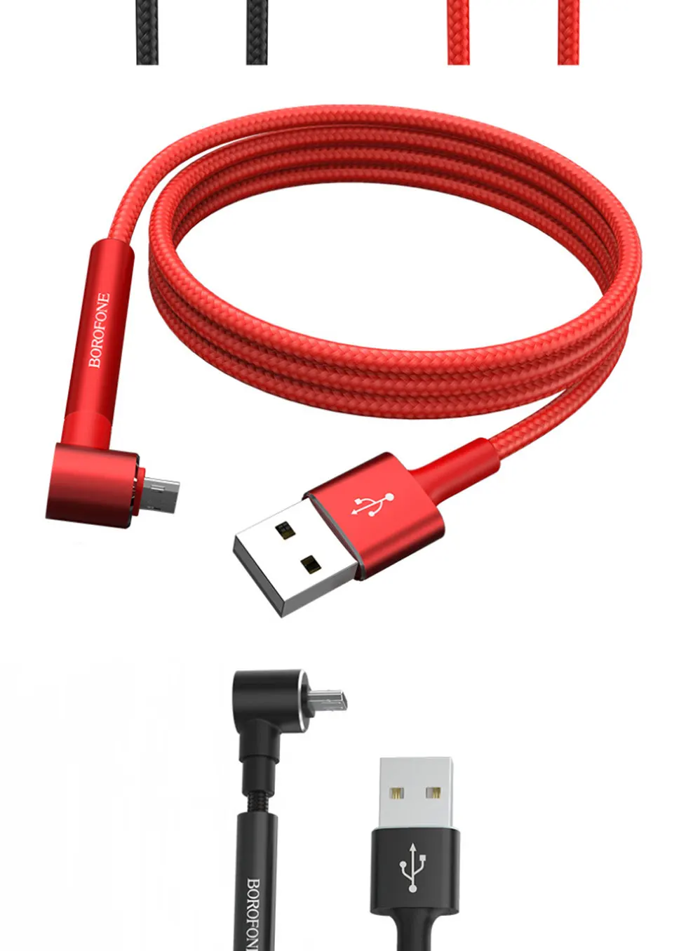Borofone BU6 плетеный кабель для быстрой зарядки 1,2 м с кабелем usb type-C Micro USB IOS зарядный кабель для iPhone 6 7 8 X XS