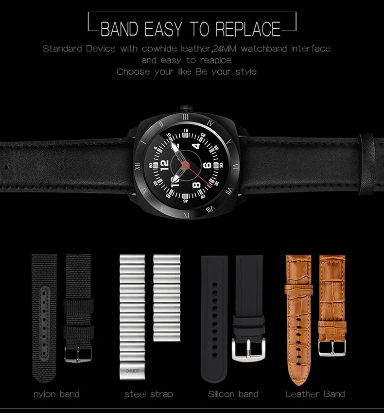 D88 Bluetooth Смарт часы Android Smartwatch водонепроницаемый трекер сердечного ритма для samsung htc sony LG HUAWEI zte OPPO XIAOMI lenovo