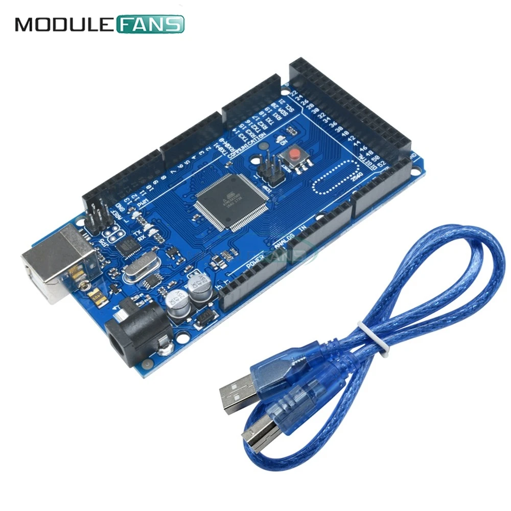 MEGA2560 Мега 2560 R3 ATMEGA16U2 ATMEGA2560 ATMEGA2560-16AU доска для Arduinio кабель USB 5V Заменить ATMega8U2