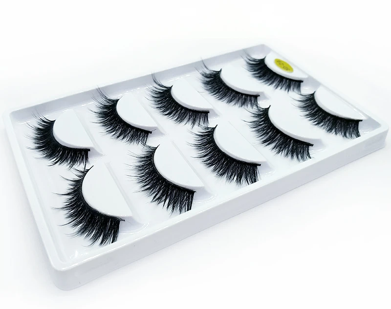 5D норковые ресницы, 5 пар, натуральные, для наращивания ресниц, набор, профессиональный, длинный, грязный, ресницы, набор, красота, макияж, инструменты, Maquiagem